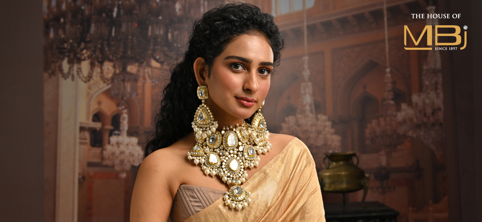 Polki necklace & earrings