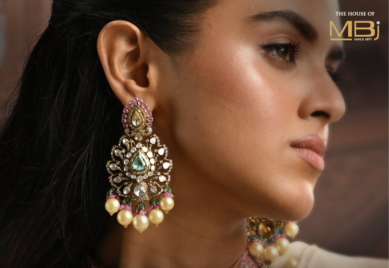 Polki necklace & earrings