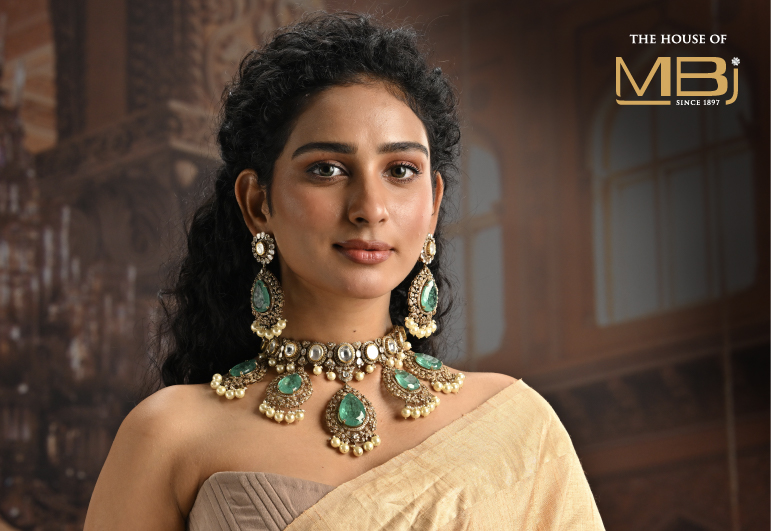 Polki necklace & earrings