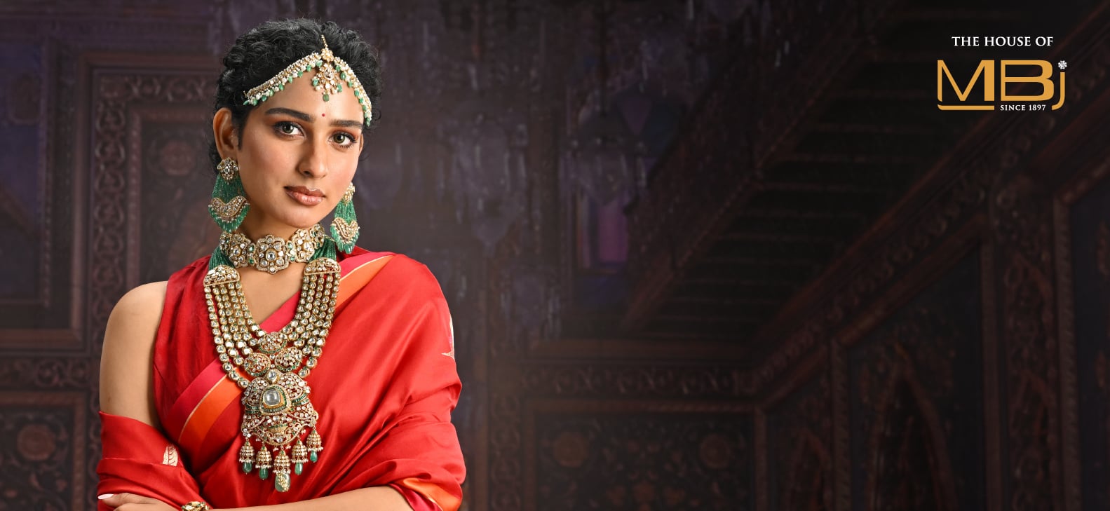 bridal jewellery in Jaipur — polki, kundan and diamond sets displayed at The House of MBJ